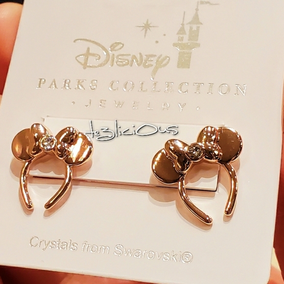 DISNEY SWAROVSKI MINNIE EARS HEADBAND EARRINGS - Picture 2 of 5